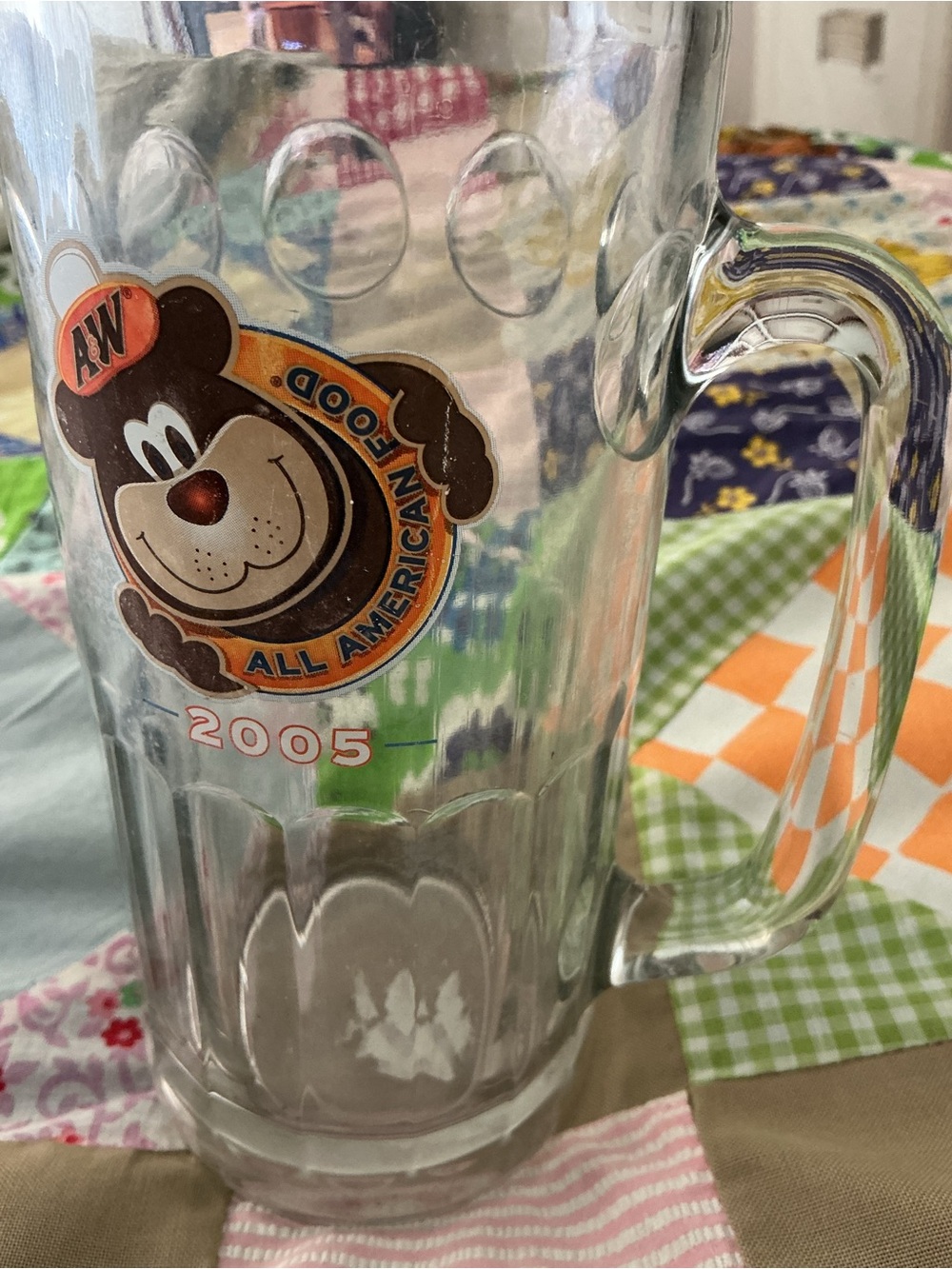 A&W Clear Glass Root beer mug vintage 2005